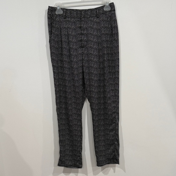 Anthropologie Pants - Anthropologie See You Soon Black and Gray Patterned dress pants
